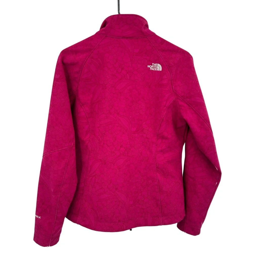 The North Face Apex Bionic Jacket Full Zip M Pink Floral Softshell Hiking Fleece